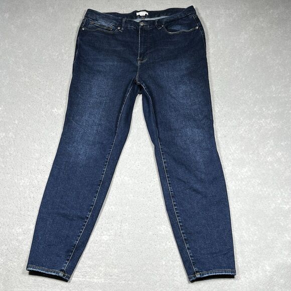 Good American Jeans Womens 14-18 Blue Always Fits Good Legs Skinny Pockets - Picture 1 of 13